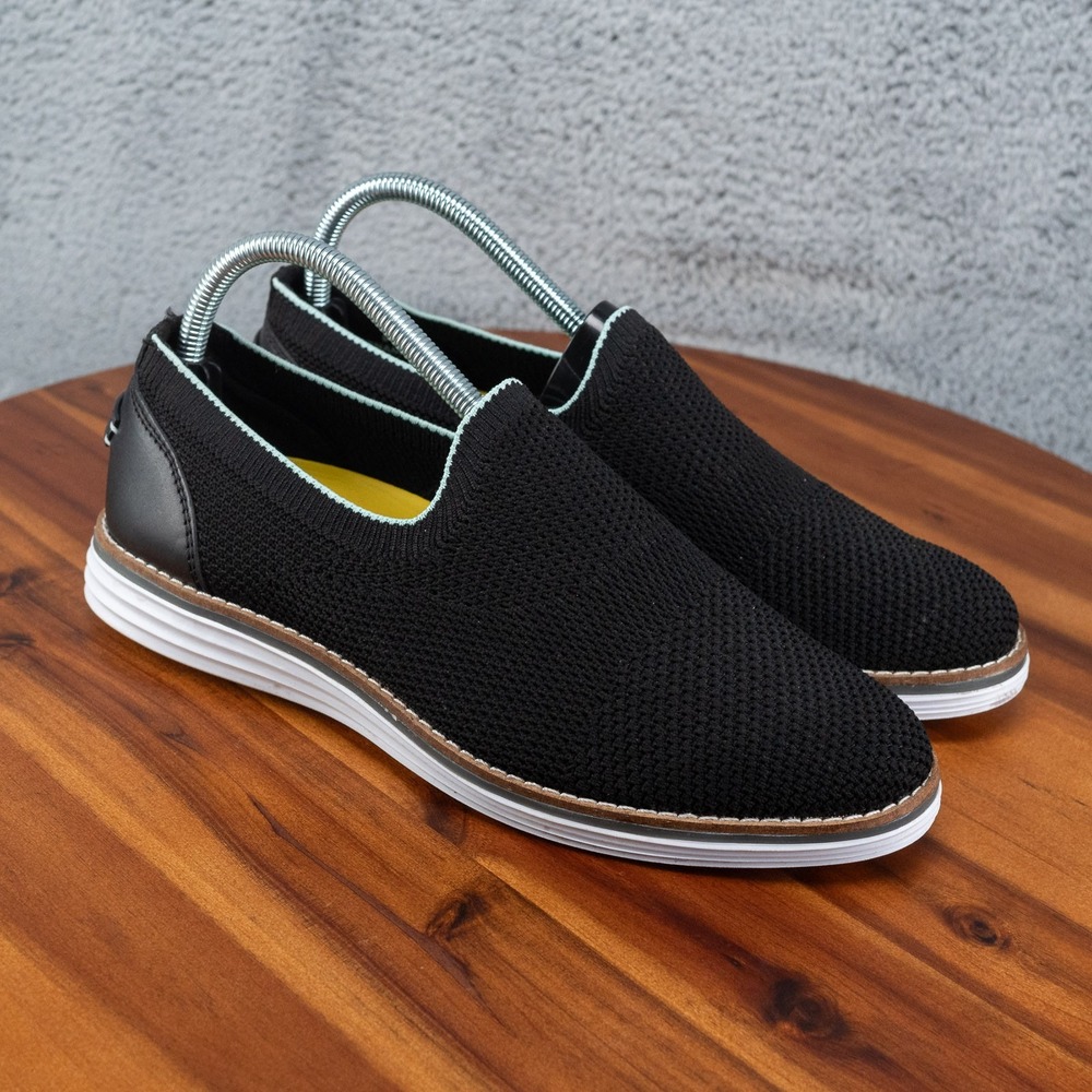 Cole Haan Original Grand Knit Loafers Cloudfeel Meridian Black Mesh Shoes Sz 9.5